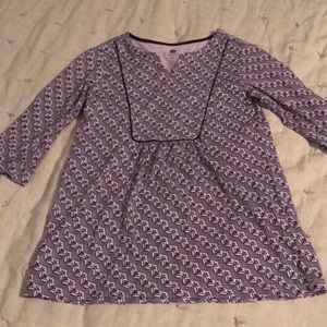 Tea tunic 3/4 sleeve shirt. Girls size 10